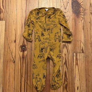Long Sleeve Organic Bear Footie